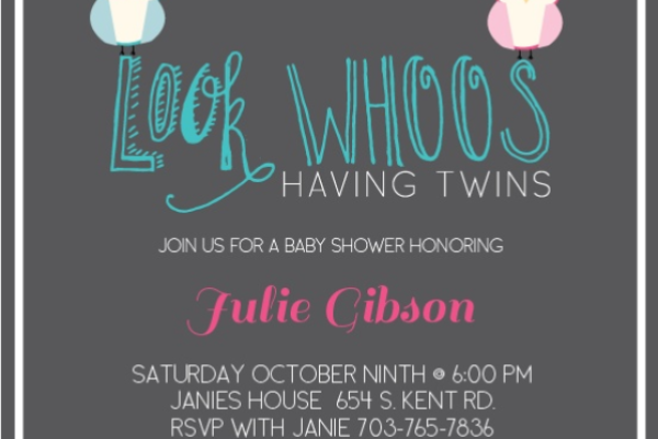 10 AWESOME Twin Baby Shower Invitations